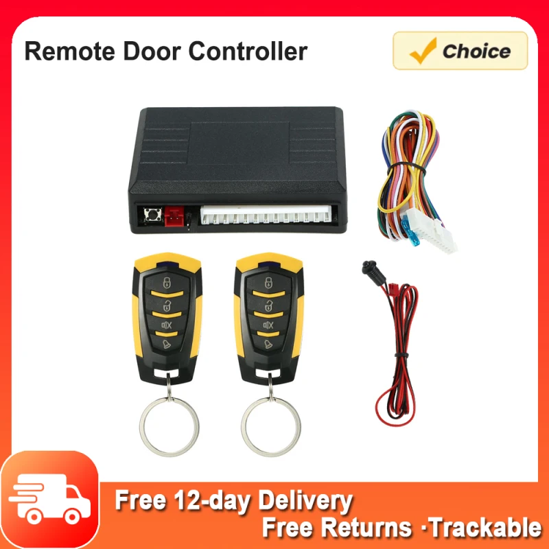 Universal Car Door Lock Keyless Entry with Trunk Release Button Remote Central Locking Kit