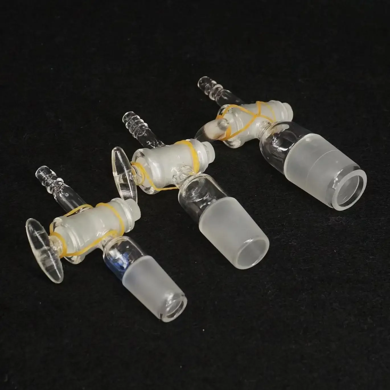 14/23 19/26 24/29 29/32 34/35 40/38 #50 Joint Borosilicate Glass Lab Straight Adapter With Glass/PTFE Stopcock