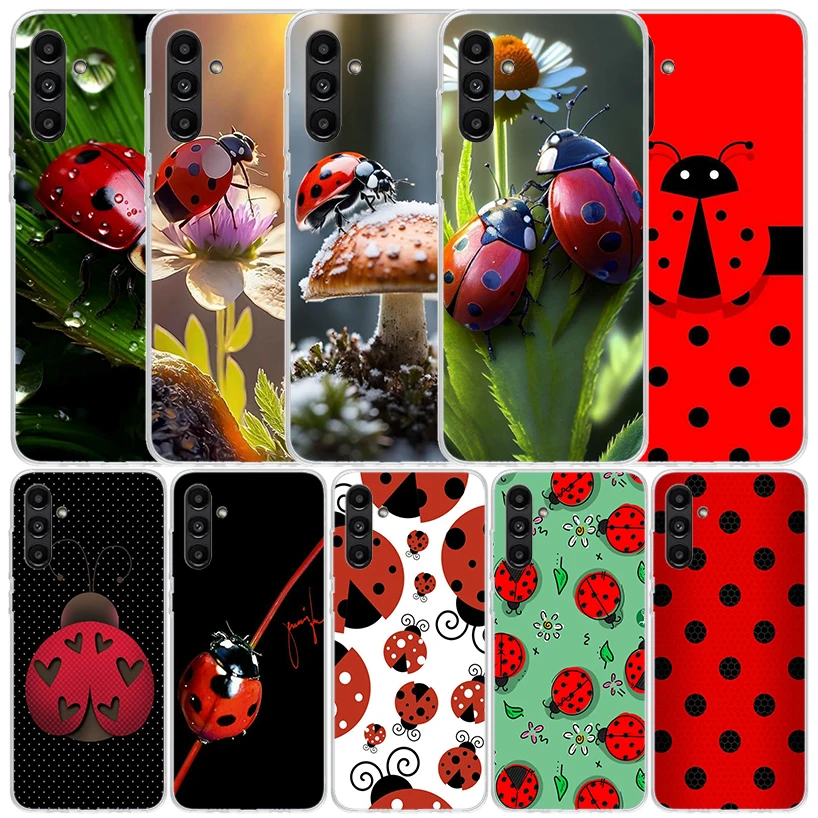 Insect Seven-Star ladybug Phone Case For Samsung Galaxy A55 A54 A52 A53 A15 A14 A12 A13 A25 A24 A22 A23 A35 A34 A32 A33 A04S A02