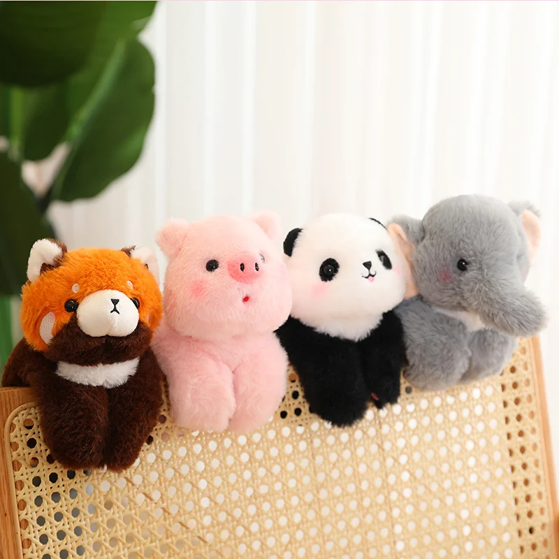 Creative Stuffed Animals Raccoon Fox Capybara Papa Hand Circle Toy Wrapped Around Arm Doll Toys For Kids Birthday Gift