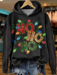 Christmas Lanterns Print Sweatshirt Not Sequin