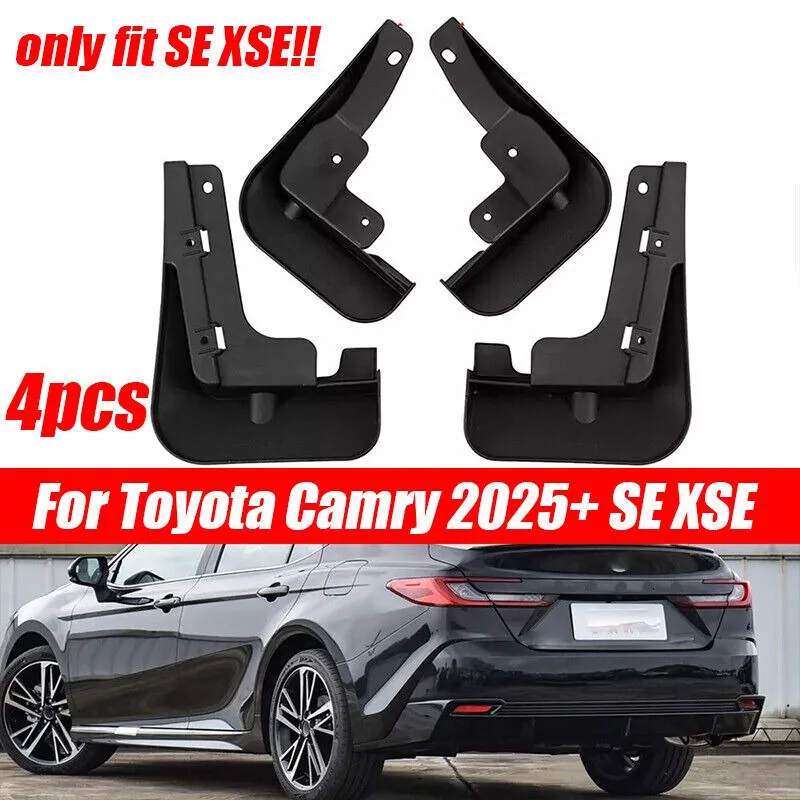 4PC For Toyota Camry 2025+ SE XSE Mud Flap Splash Guard Mudguard Fender Protect