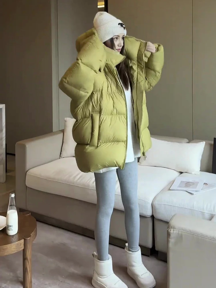 Invierno Thiened cálido cremallera con capucha blanco Du down Jaet mujer Faion prendas de vestir exteriores duradero repelente al agua incluso Color