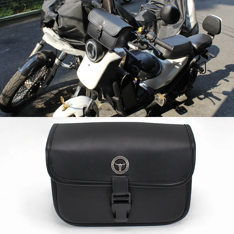 

Motorcycle Saddle Bag Faux Leather Side Tool Bag Luggage Pouch Saddlebag For Harley Davidson Sportster XL883 1200