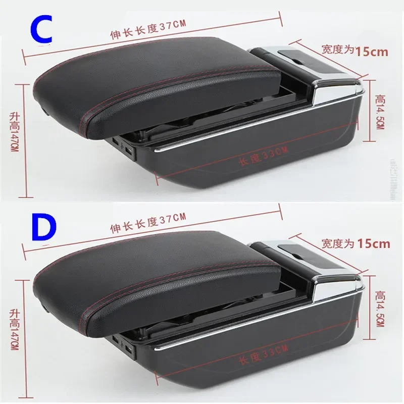 For Nissan Micra K14 Armrest Box For NISSAN Micra 2020 2021 2022 2023 Car Armrest Box Storage Box Interior Car Accessories