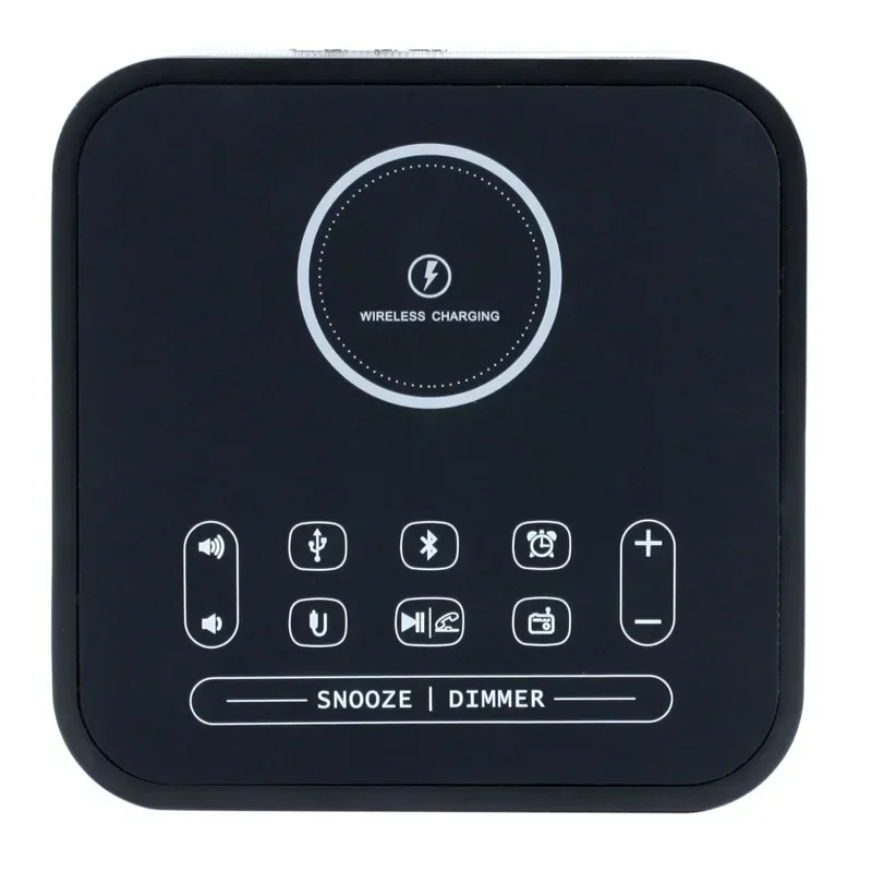 FOR Wireless Charging BT Speaker with Alarm Clock and Radio D2 Qi