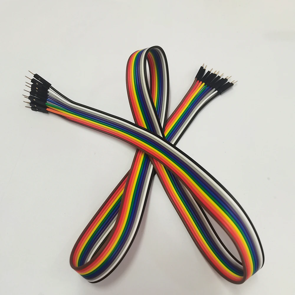 10P Regenbogen-Jumper-Verlängerungskabel, 2,54 mm Rastermaß, Stecker auf Stecker, Stecker auf Buchse, Buchse auf Buchse, Draht für Breadboard DIY, 0,2, 0,3 m, 0,5 m, 1 m – Detail 18