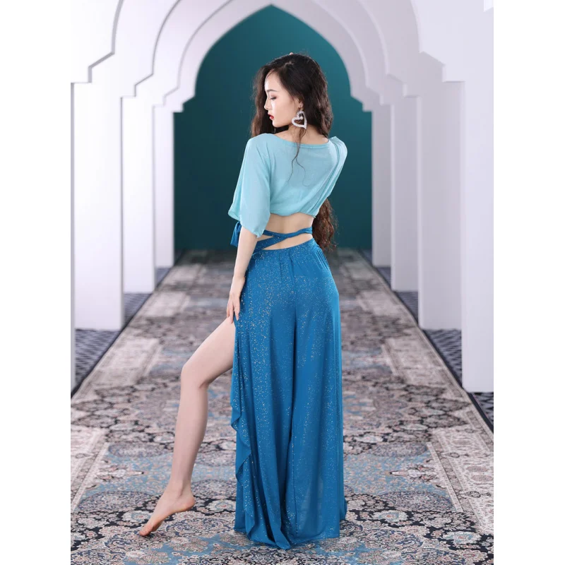Pantalones de práctica de danza del vientre para mujer, traje de actuación para principiantes, primavera y verano, 2025