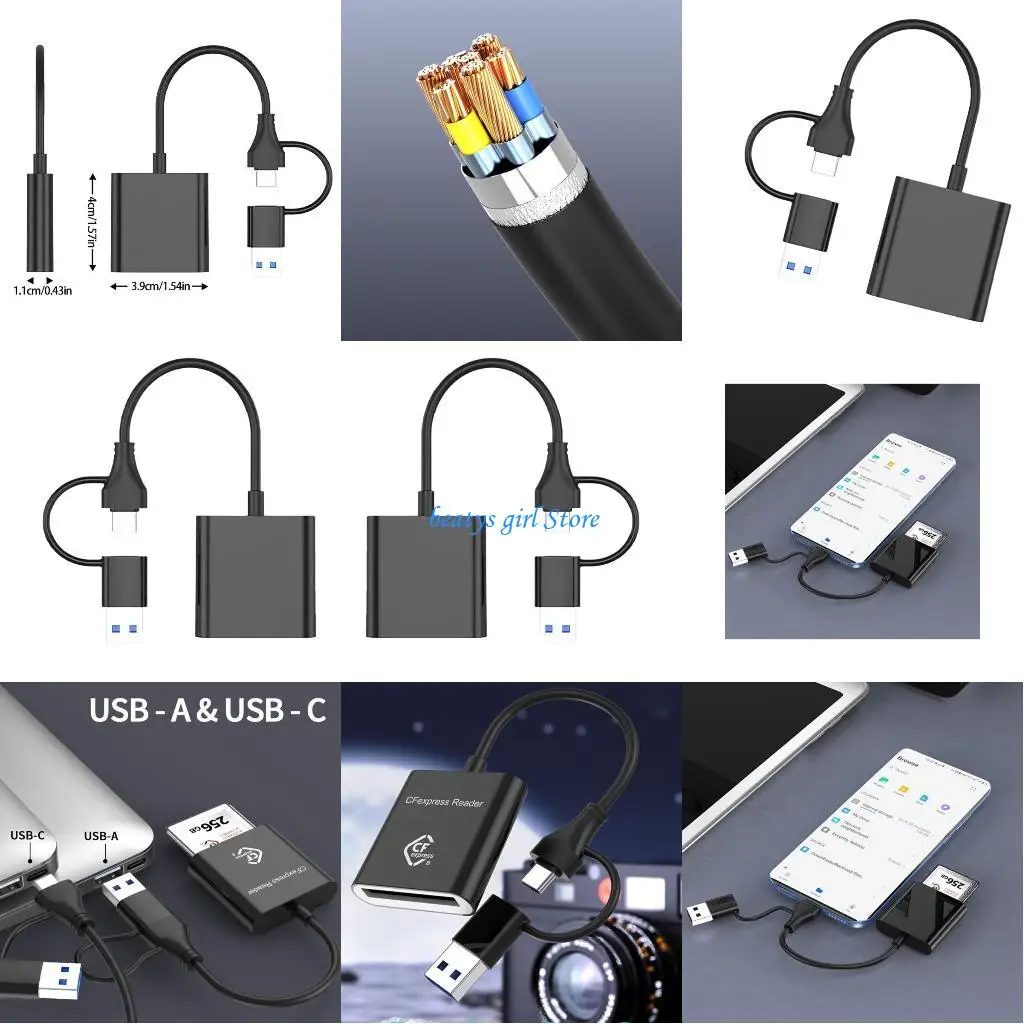 

C7AB CFE Устройство чтения карт памяти типа B Устройство чтения карт памяти USB 3.2 Gen 2 Поддержка 10 Гбит/с