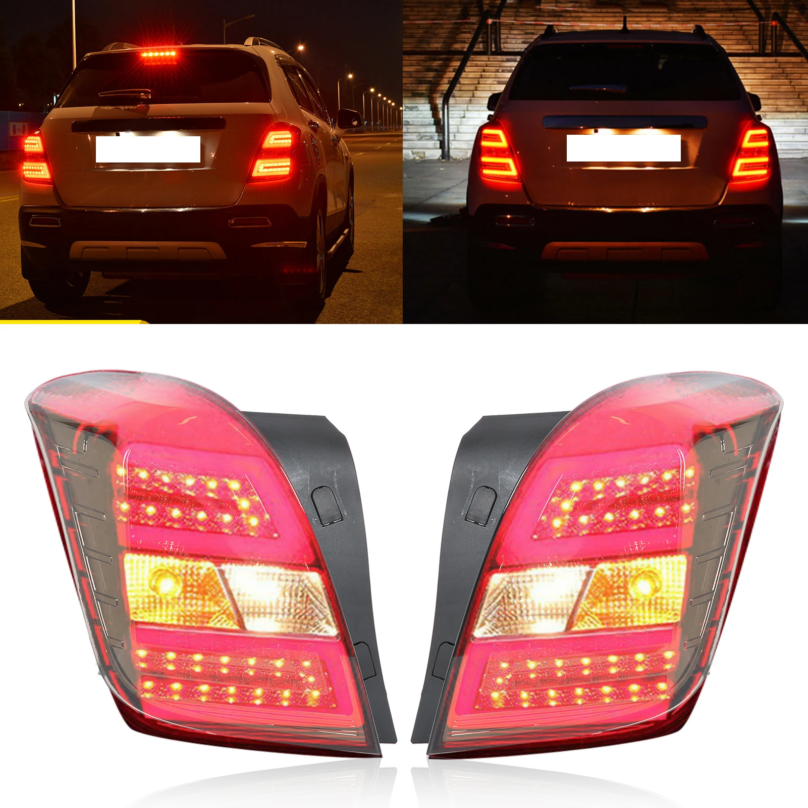 

Taillight Smoke Lens Rear Lamp Multi Function LED Assembly For Chevrolet Trax 2014-2016 Plug And Play