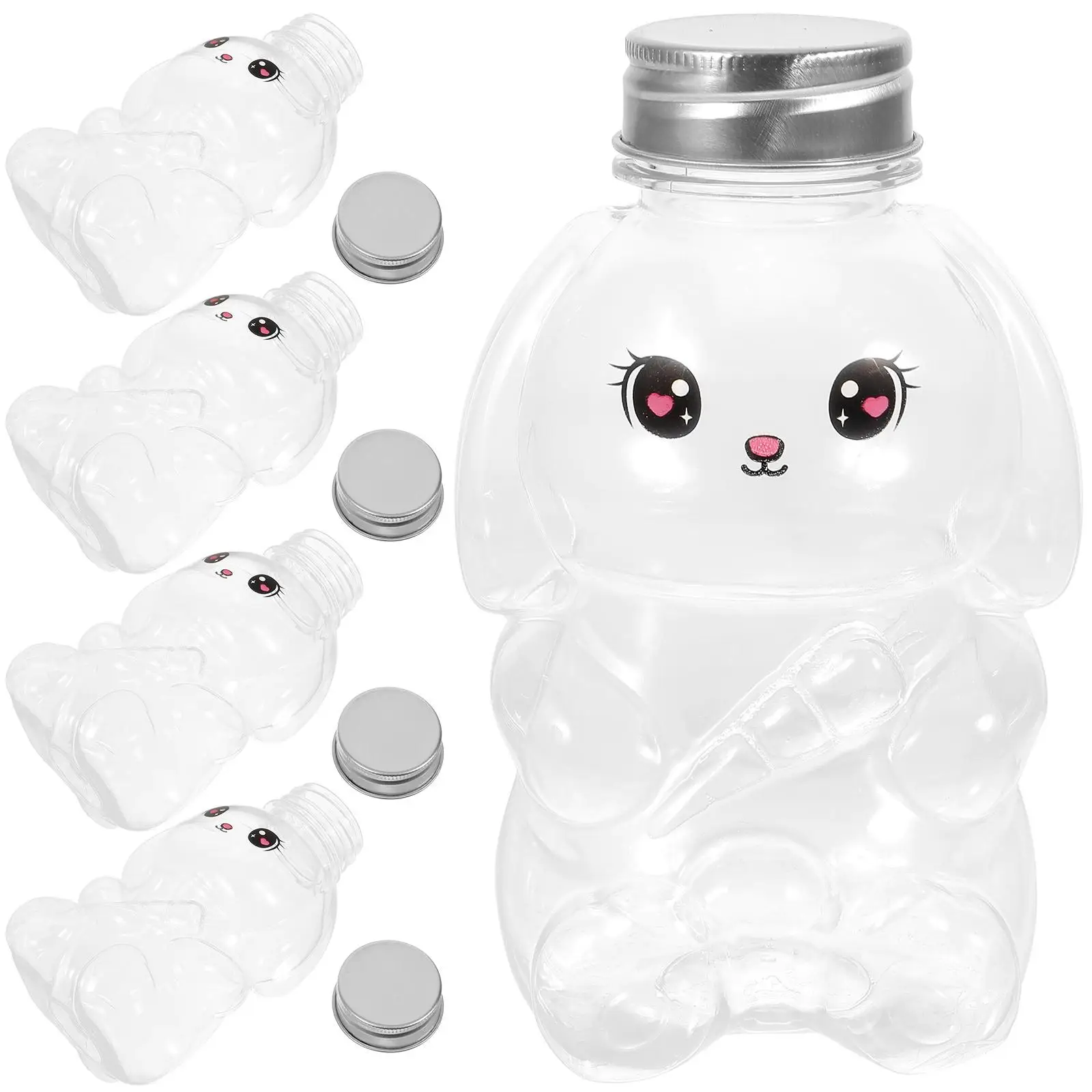 

5 Pcs Beverage Bottles Feeding Reusable Juice Portable Water The Pet Empty Drinks