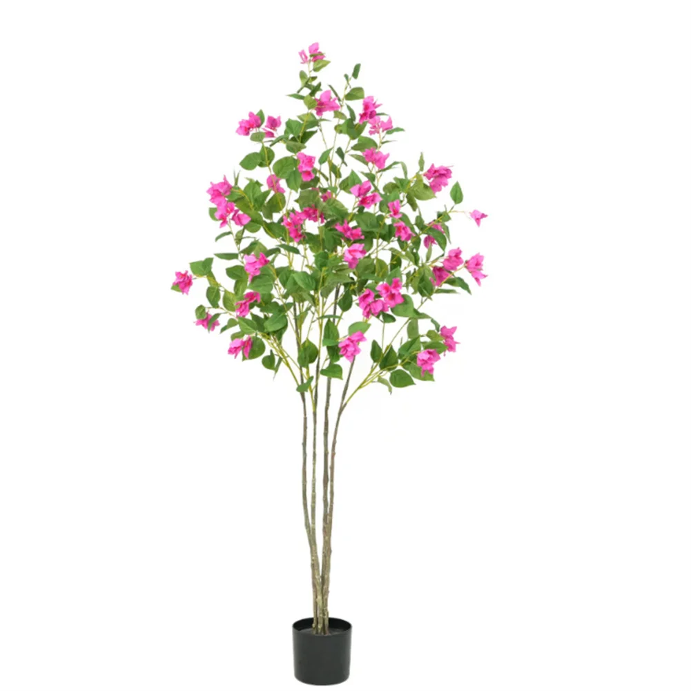 4FT Artificial Tree with Real Touch Leaves, Nearly Natural Green Plant Bougainvillea Tree for Photography Studio Decoration