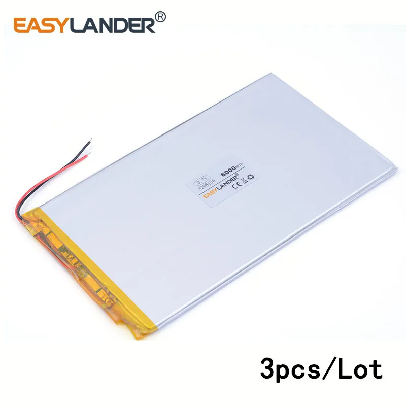 

3pcs/Lot 3298156 6000mah lithium Li ion polymer rechargeable battery each brand tablet universal rechargeable lithium batteries