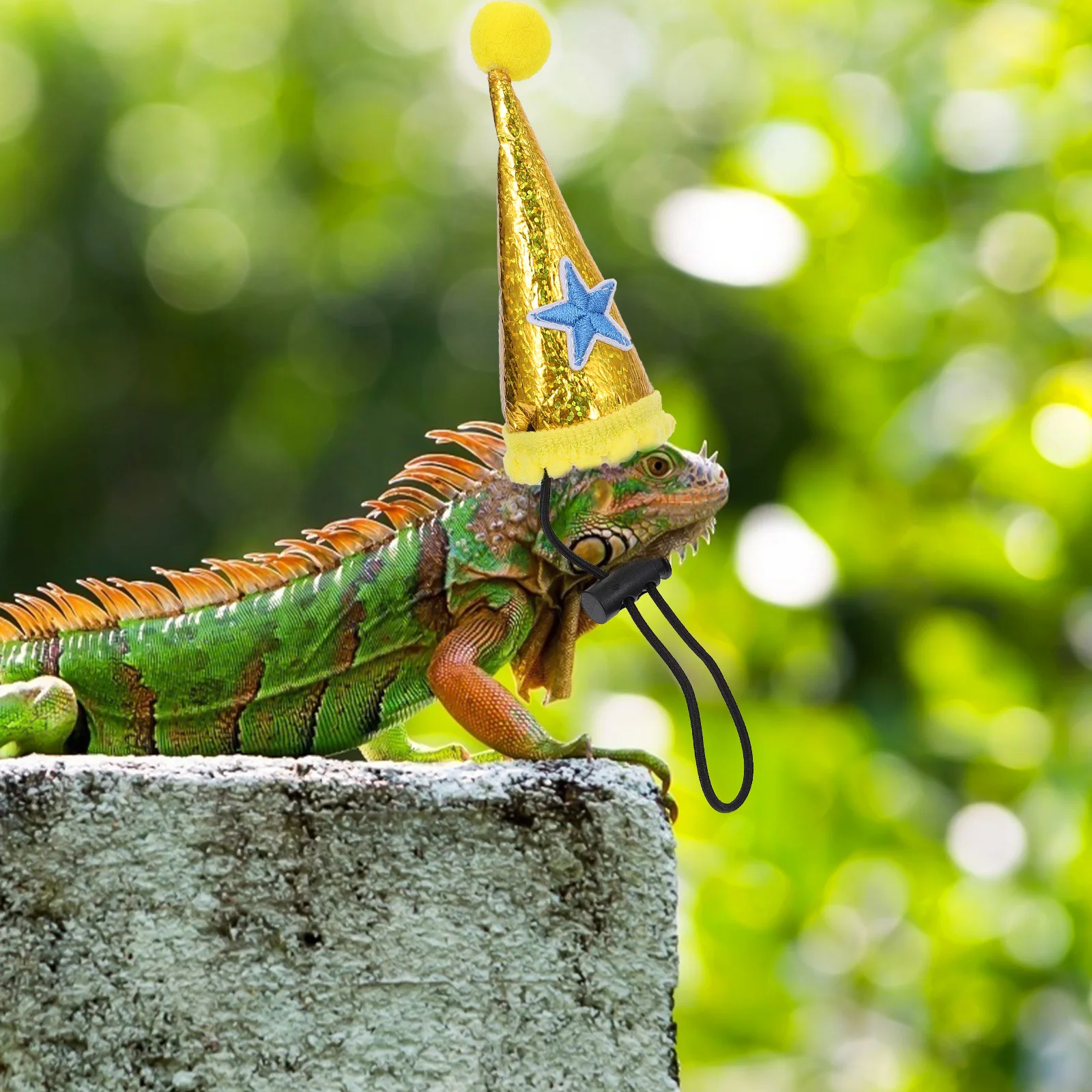 1 pçs chapéu de lagarto macio e confortável pano leve ajustável halloween aniversário natal traje animal de estimação cocar decorativo