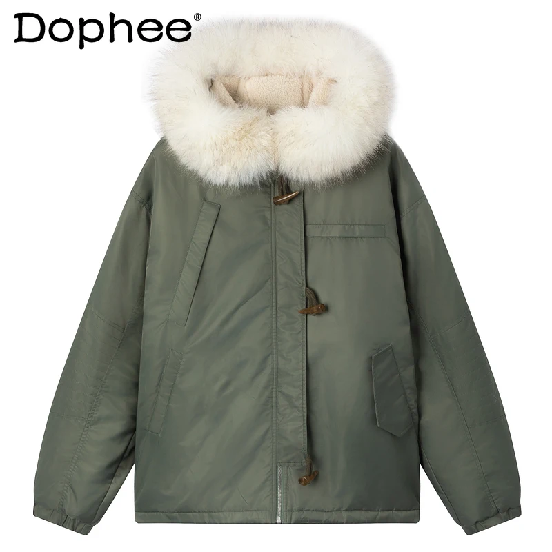 

Мужские зимние новые трендовые уличные утепленные парки 2025, модные парки в американском стиле с несколькими карманами в стиле ретро, парки с капюшоном и воротником из искусственного меха