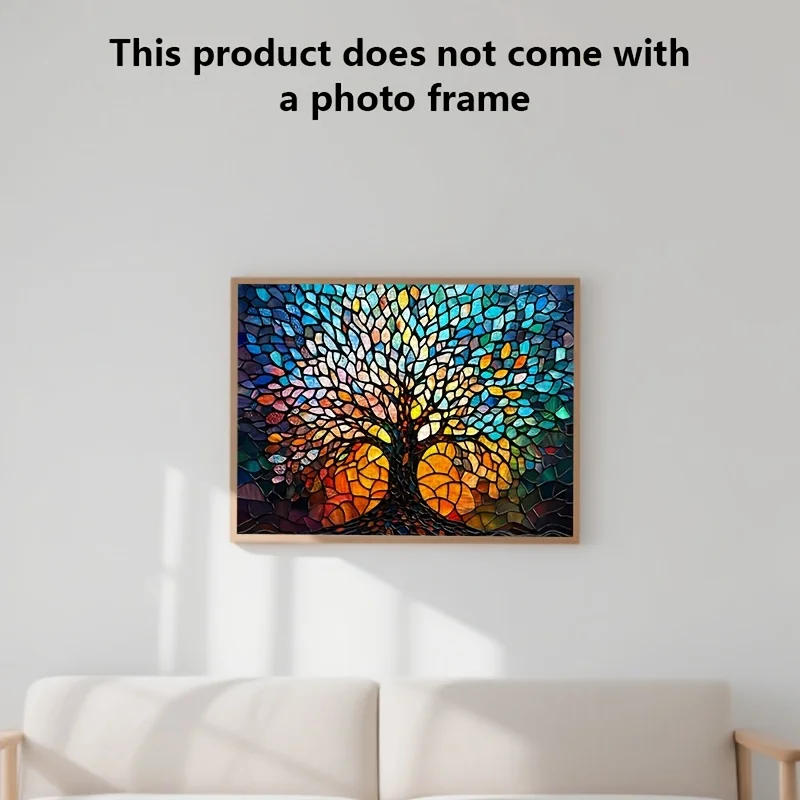 1000 قطعة من أحجية الصور المقطوعة بتصميم شجرة مهيبة - مقاومة للخدش ومقاومة للماء، مستوى مهارة متقدم، شكل مكعب محمول، #3