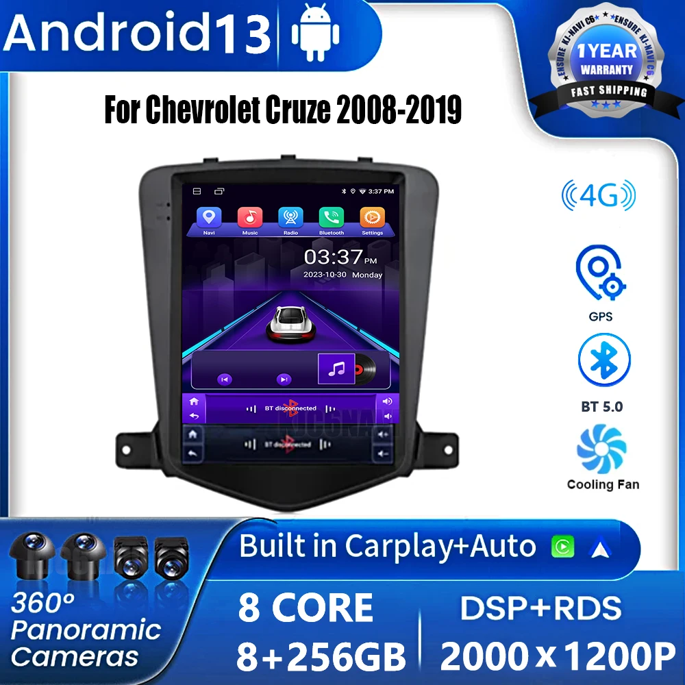 For Chevrolet Cruze 2008-2019 Android OS Car Stereo Radio Multimedia Video Player Navigation GPS Head Unit Carplay