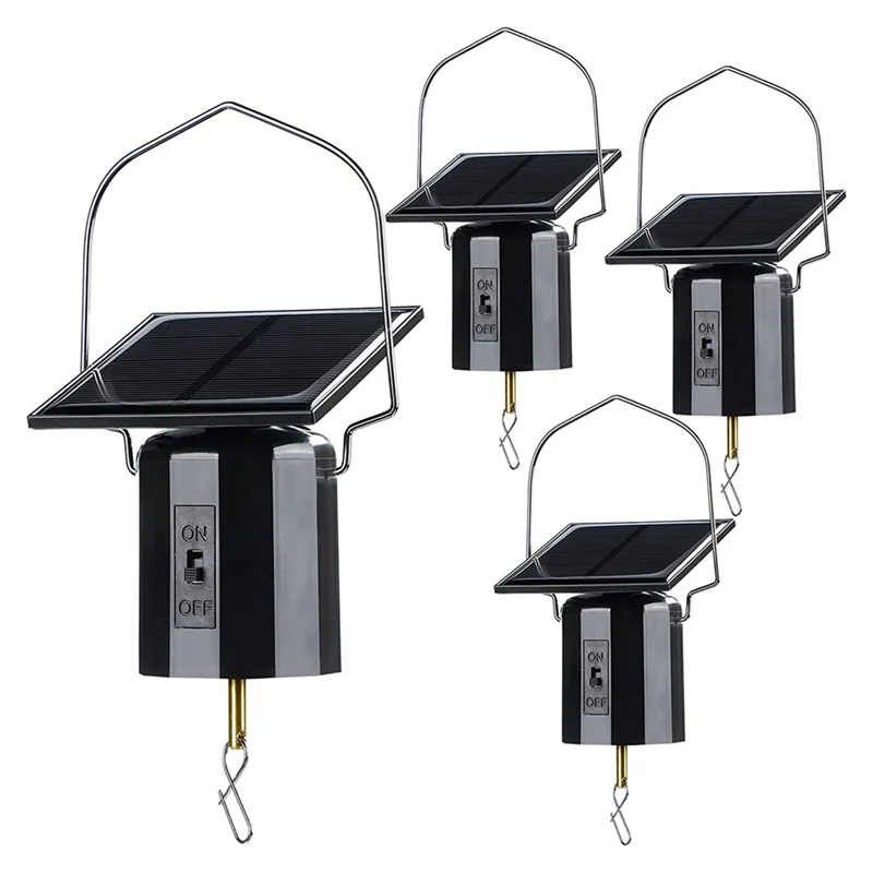 4Pcs Solar Powered Wind Spinner Motor Solar Energy Hanging Rotating Motor Revolving Wind Chime Spinner Motor for Display