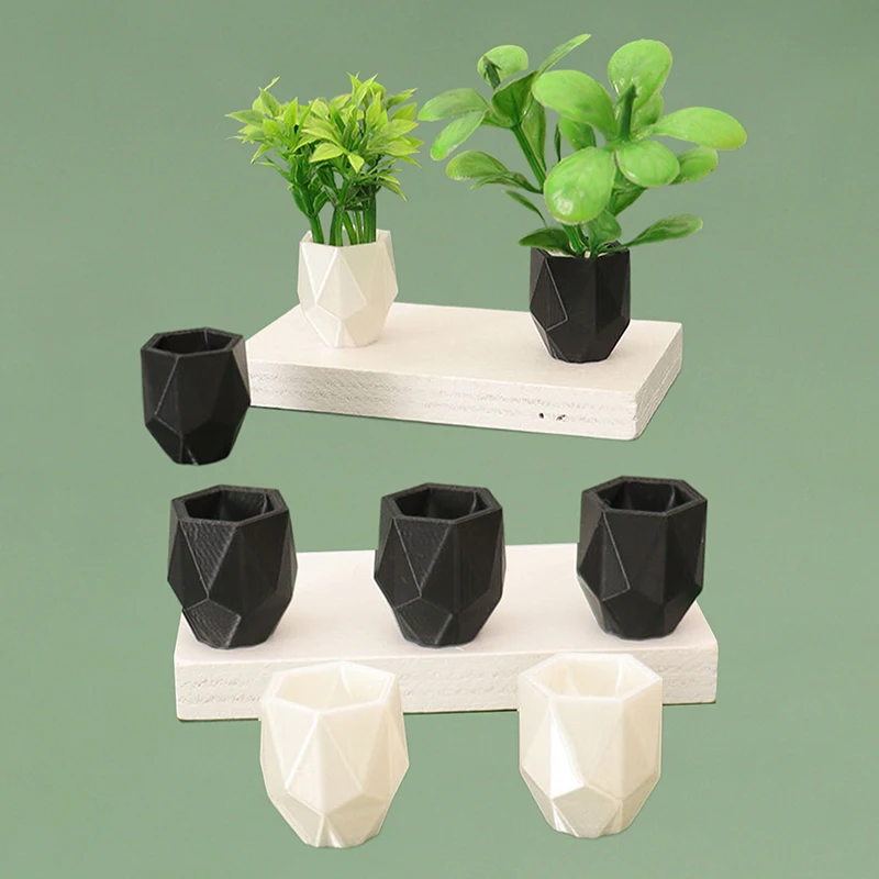 1/12 Dollhouse Mini Flower Pot Model Dollhouse Living Room Decoration Toy Dolls House Scene Decor Accessories Pretend Play Toy