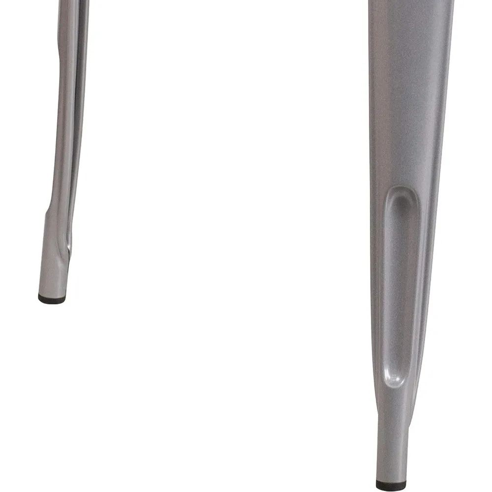 طاولة معدنية فضية متينة مقاس 31.5 للاستخدام الداخلي والخارجي من EMMA + OLIVER #5