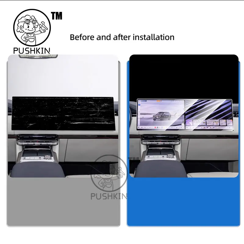 For ZEEKR 9X 2025 2026 Car GPS Navigation Center Touch and Dashboard PET screen protector film