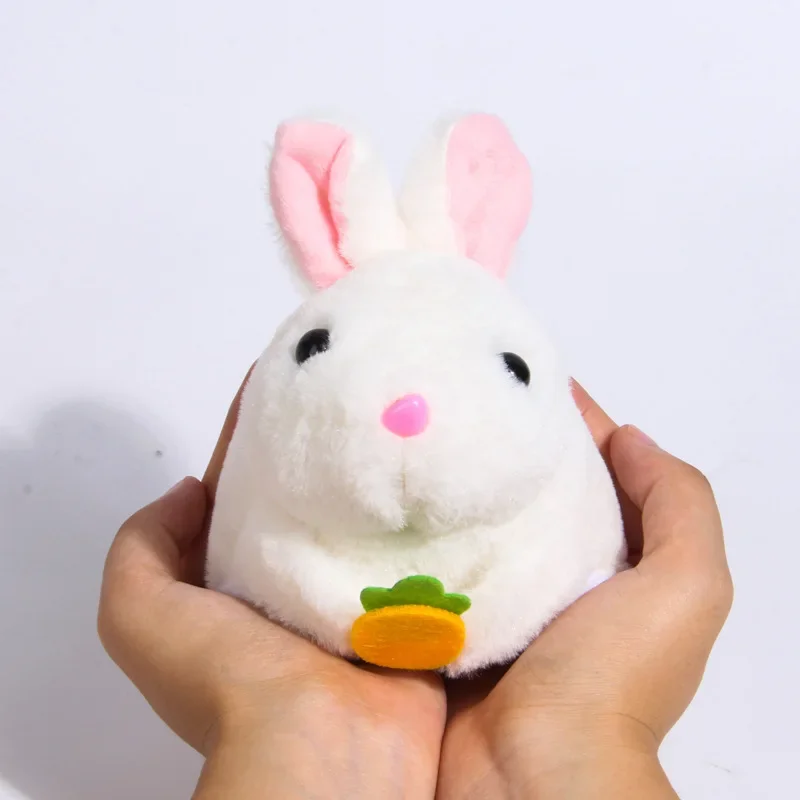 2024 Hot Cartoon Wagging Tail Simulation Little Rabbit Hamster Kawaii Plush Toys Hobbies Creative Exclusive Design Gifts Friends