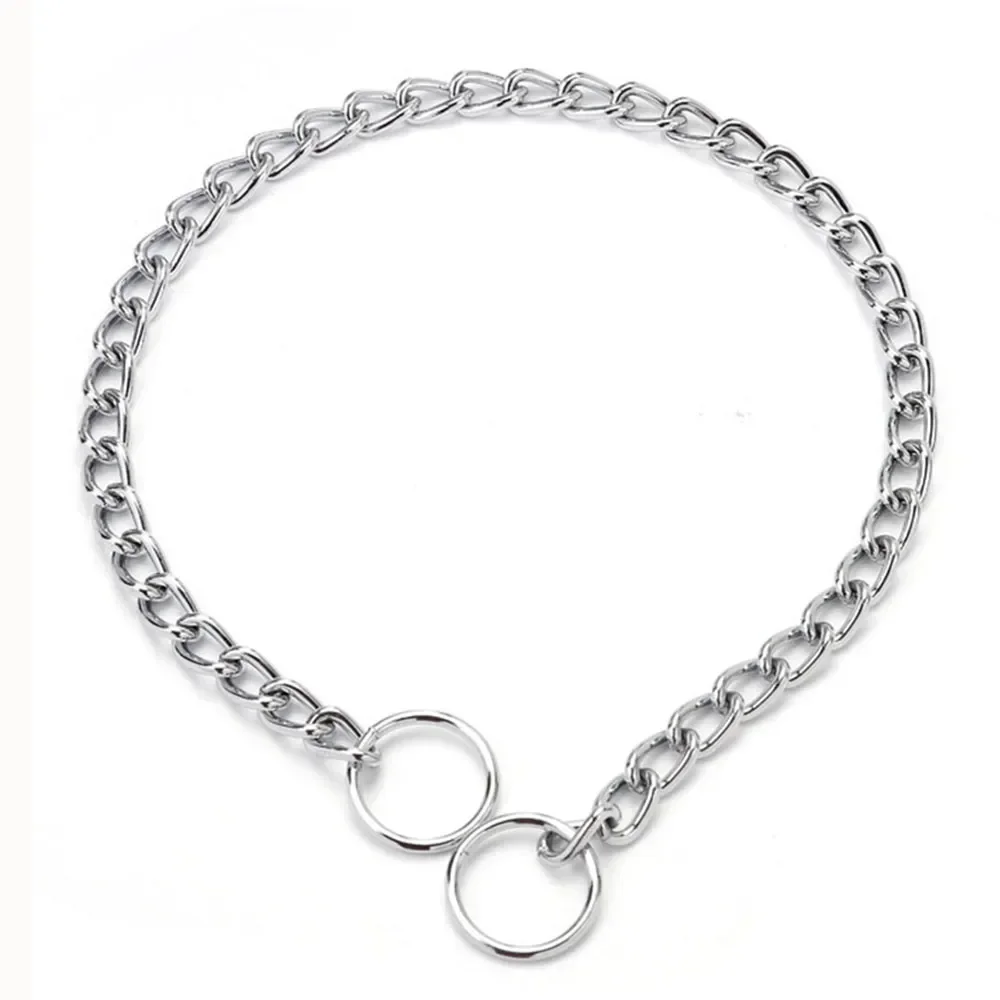 . Pet P Schlangenkette Hundehalsband aus Edelstahl, Verstellbares Würgehalsband für Training, Geeignet für Bulldoggen und Mittelgroße bis Große Hunde – Detail 6