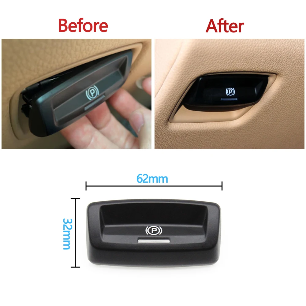 Black Electronic Parking Brake Control Switch Handbrake Button For Porsche Panamera 970 2010 2011 2012 2013 2014 2015 2016 - view 2