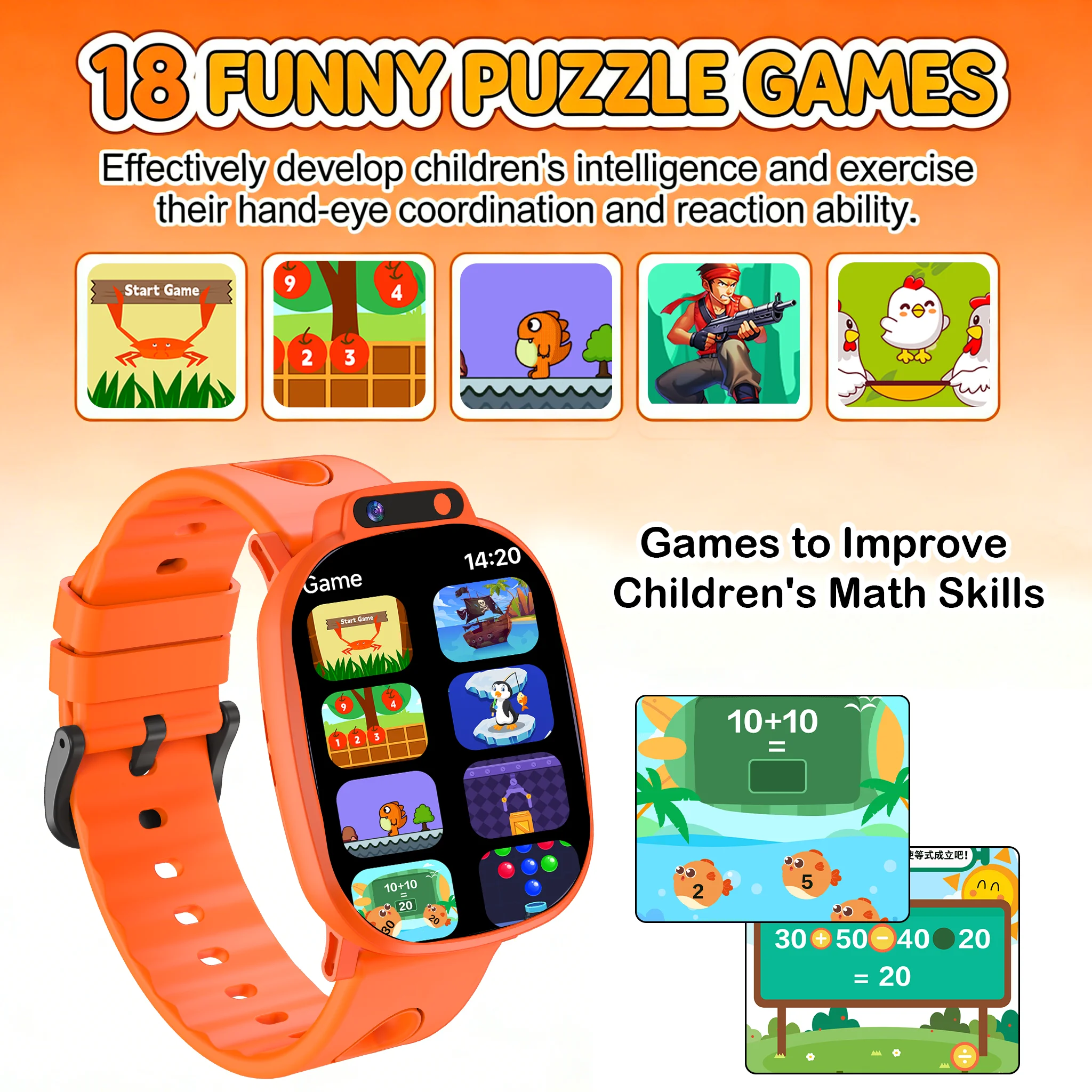 LAXASFIT 2026 New Kids Camera Smartwatch for Kids Games Sleep Monitor Flashlight Alarm Clock Boy Girl Gift Children Smartwatch