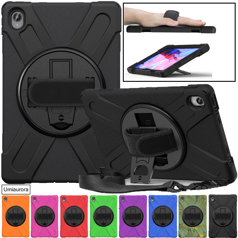 Для Lenovo Tab P11 Plus 11 дюймов TB-J607F J606F P11 Pro 11,5 дюймов TB-J706F сверхпрочный прочный чехол для планшета с ремешком-подставкой противоударный Funda