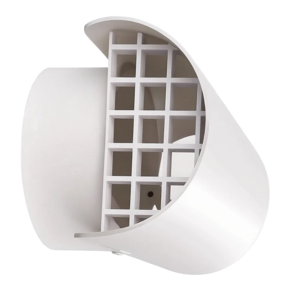 Robust PVC For Exhaust Port Cover for Radon Duct Systems Smoke Duct Installations and Roof Vent Applications 10.16x8.89x16.51cm
