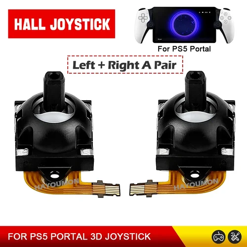 Imagen 1 del producto Un par izquierda derecha para PS5 Portal PS módulo de Joystick analógico 3D para PS Portal efecto Hall Joystick pulgar Joysticks