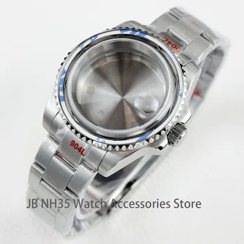 NH34 NH35 NH36 Movement Sub GMT Yacht Watch Mod for Diver 40mm Watch Case Sapphire Glass 28.5mm 904L Steel Bracelet Dial