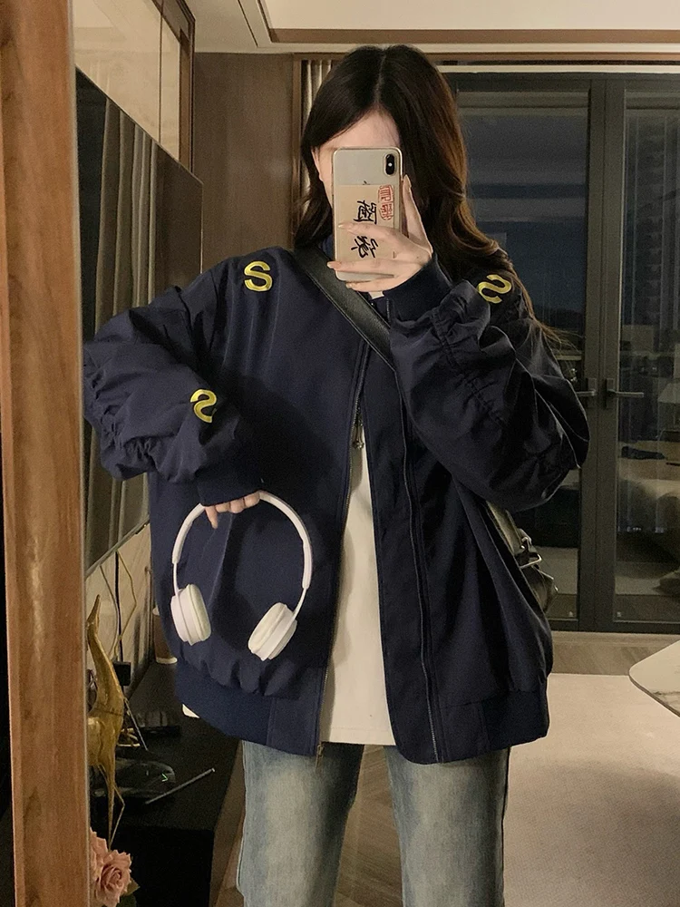 

Бейсбольные куртки Y2K женские летние, эластичные, влагоотводящие, с узором «рыбья кость», в стиле Харадзюку, износостойкие, для треккинга