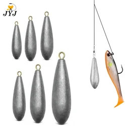 Plomada ovalada de 10g-100g, cabeza de plantilla, pesas de pesca de gota de agua profunda, pesas de bala, accesorios de aparejos de pesca