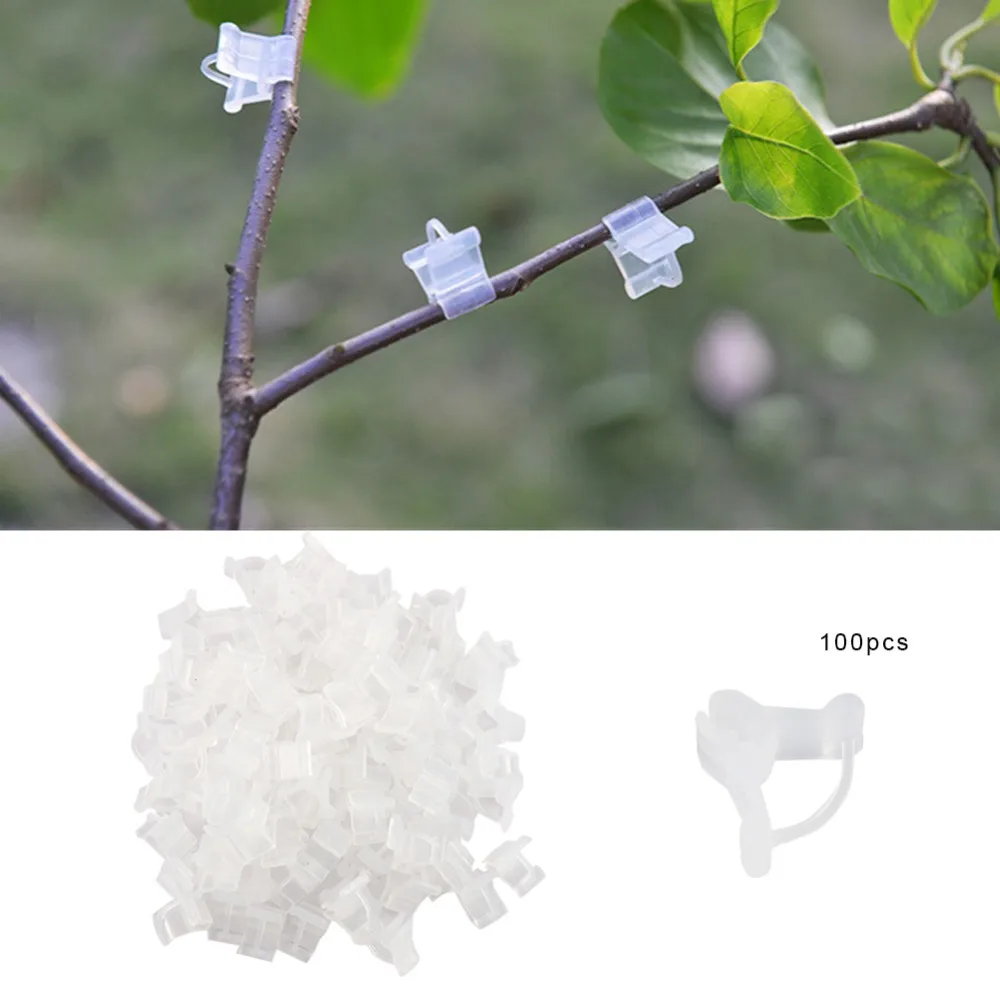 100PCS Transparent Plant Grafting Clips Mini Size 2.0-4.5mm Seedlings Seedling Grafting Clips PE Clear Material Grafting Clamps