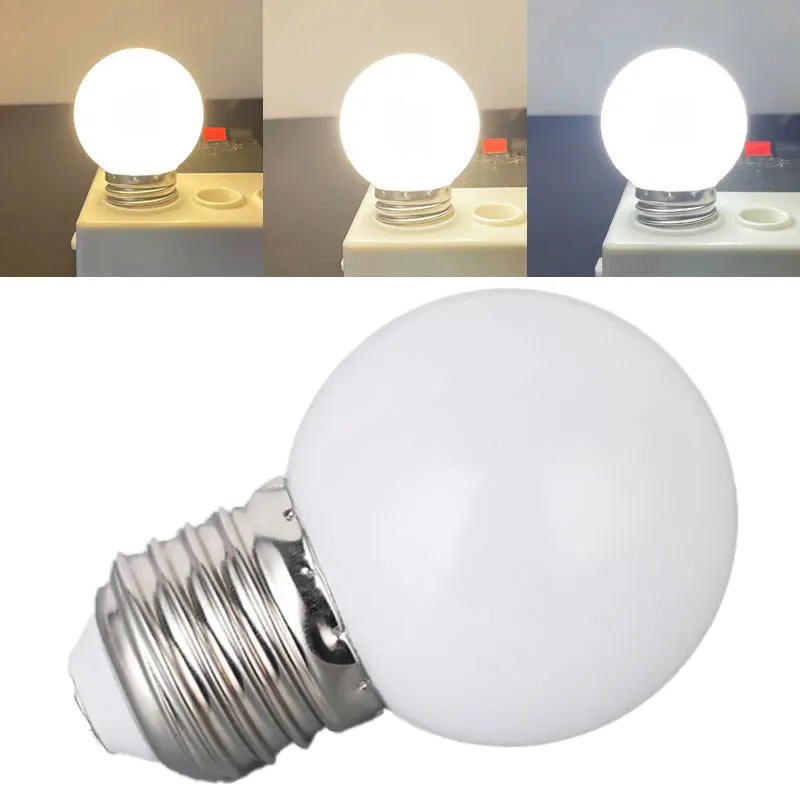 

Round LED Bulb E27 Lamp Base 7W AC90-265V Three Colors Changeable for Table&Wall Lamp Living Room Home Decor G45 Bulbs