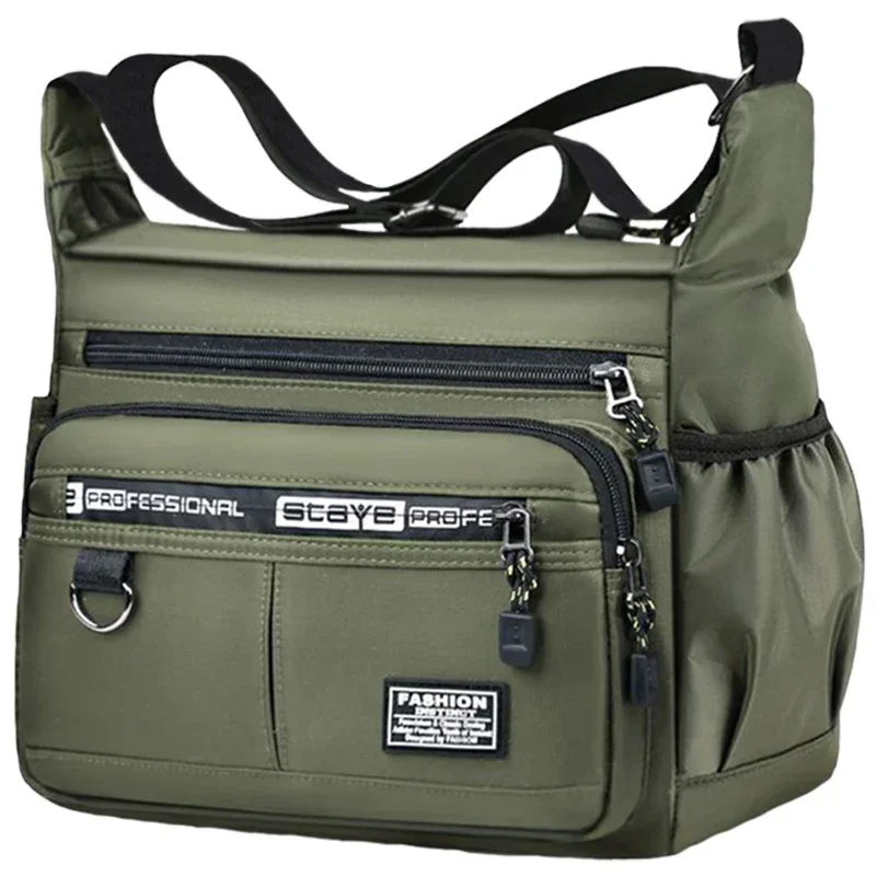 Design Oxford Schultertasche, große Kapazität, Herren, lässig, mehrere Fächer, modisch, Einzel-Schulter-Umhängetasche, luxuriöse Messenger-Tasche – Detail 8