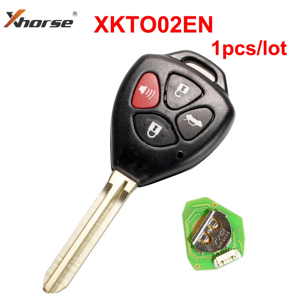 

1pcs/lot Xhorse XKTO02EN for Toyota VVDI2/VVDI Key Tool Max Programmer Universal Wire Remote Key 2Buttons Car Keys