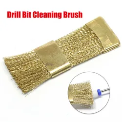 Dental Bur Cleaning Brass Wire Brush Nail Drill Bits Cleaning Brush Copper Wire Brushes Files Stand Cleaning Tool Gold Dentisty