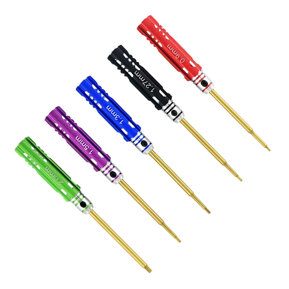 Quality For RC Model Screw Driver Reliable 5PCS HSS Hexagon Wrench Screwdrivers Sizes 0 9mm / 1 27mm / 1 3mm 1 5mm / 2 0mm