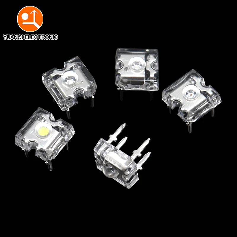 10pcs 3mm F3 Piranha LED White Red Blue Green Yellow Amber Clear 3mm LED Diode Light Emitting Diode 4-pins Diodes Brightness