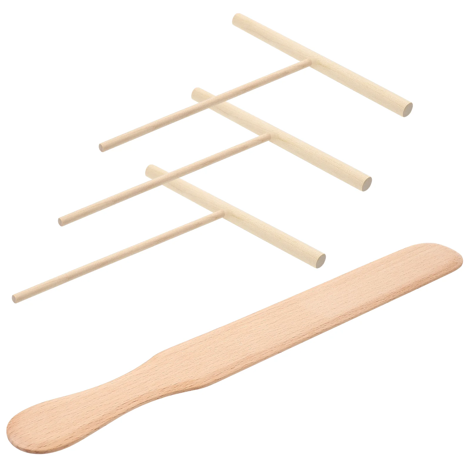 Crepe Spreader and Spatula Kit Rake Tortilla Pancakes Cooking Utensils for Maker Tool