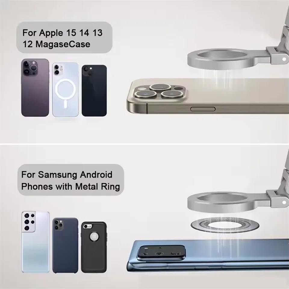 New Universal Magnetic Phone Holder Travel Flexible Rotation Hands-Free Airplane Phone Mount For iPhone 16 15 14 13 12 Pro Max