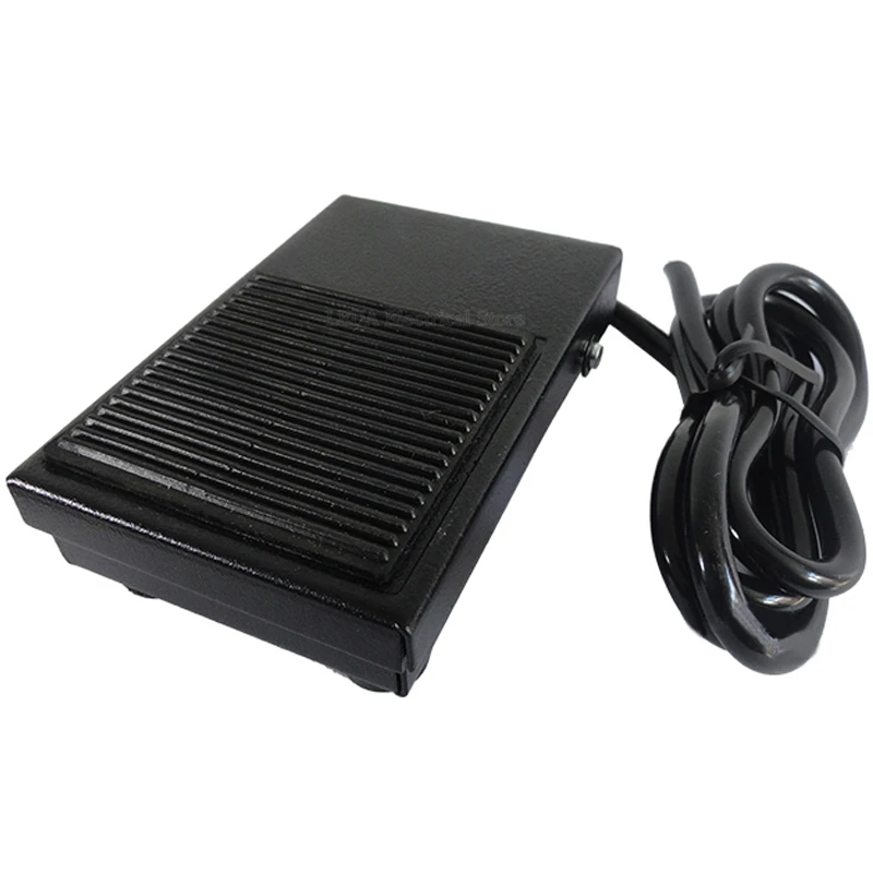 

1Pcs Black TFS-1 Metal Non-slip Momentary Electric Power Foot Pedal Switch 250V AC 10A Waterproof SPDT On Off 1NO1NC