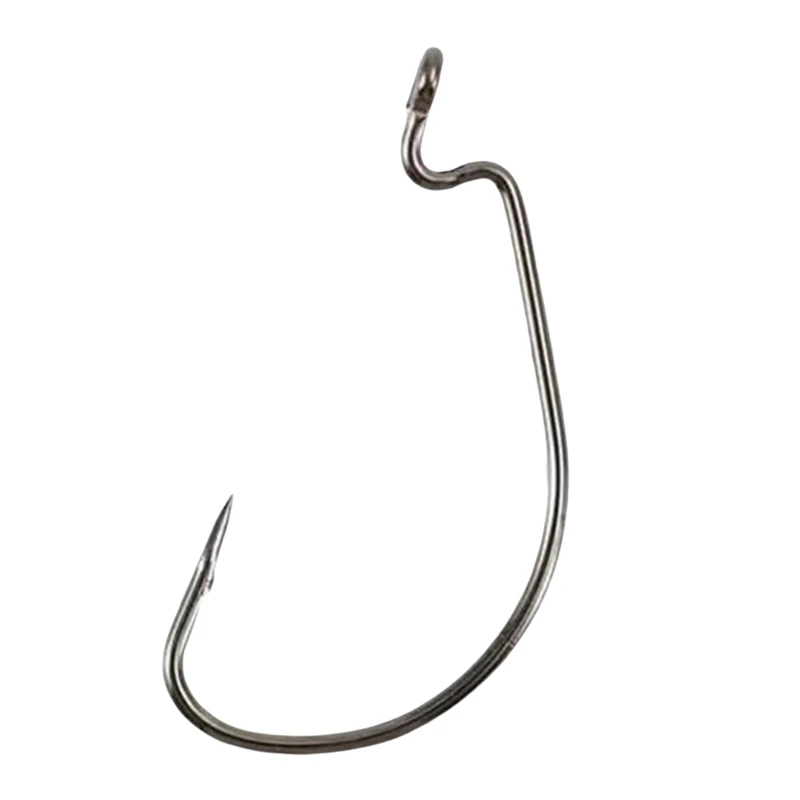 300Pcs Per Set Offset Fishing Hooks,High Carbon Steel Soft Worm Fish Hooks