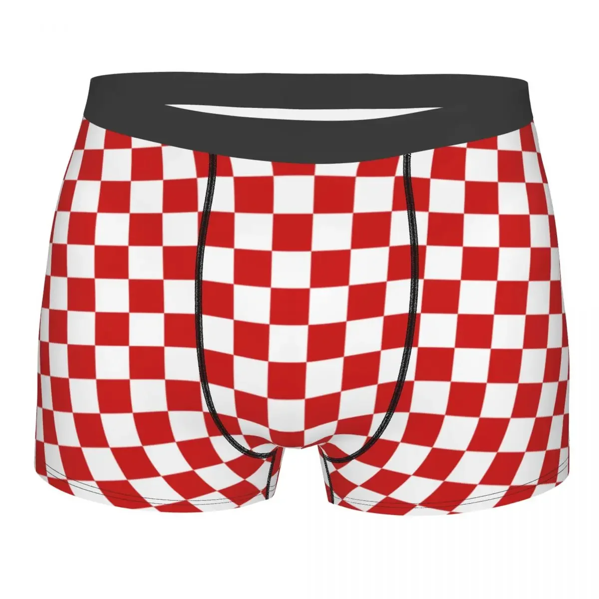 Classic Popular Geometric Checkered Plaid Pattern Underwear Men Stretch Boxer Briefs Shorts Panties Soft Underpants For Homme