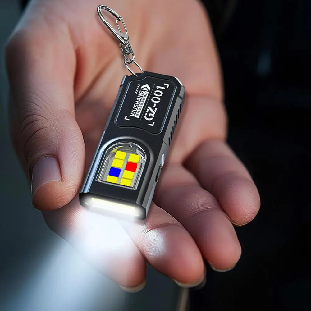 Portable Keychain LED COB Flashlight Powerful Mini Flashligh