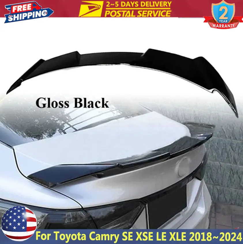

Gloss Black Rear Tail Spoiler K Style For Toyota Camry SE XSE LE XLE 2018~2024 Rear Trunk Spoiler Wing Body Kit Auto Accessories