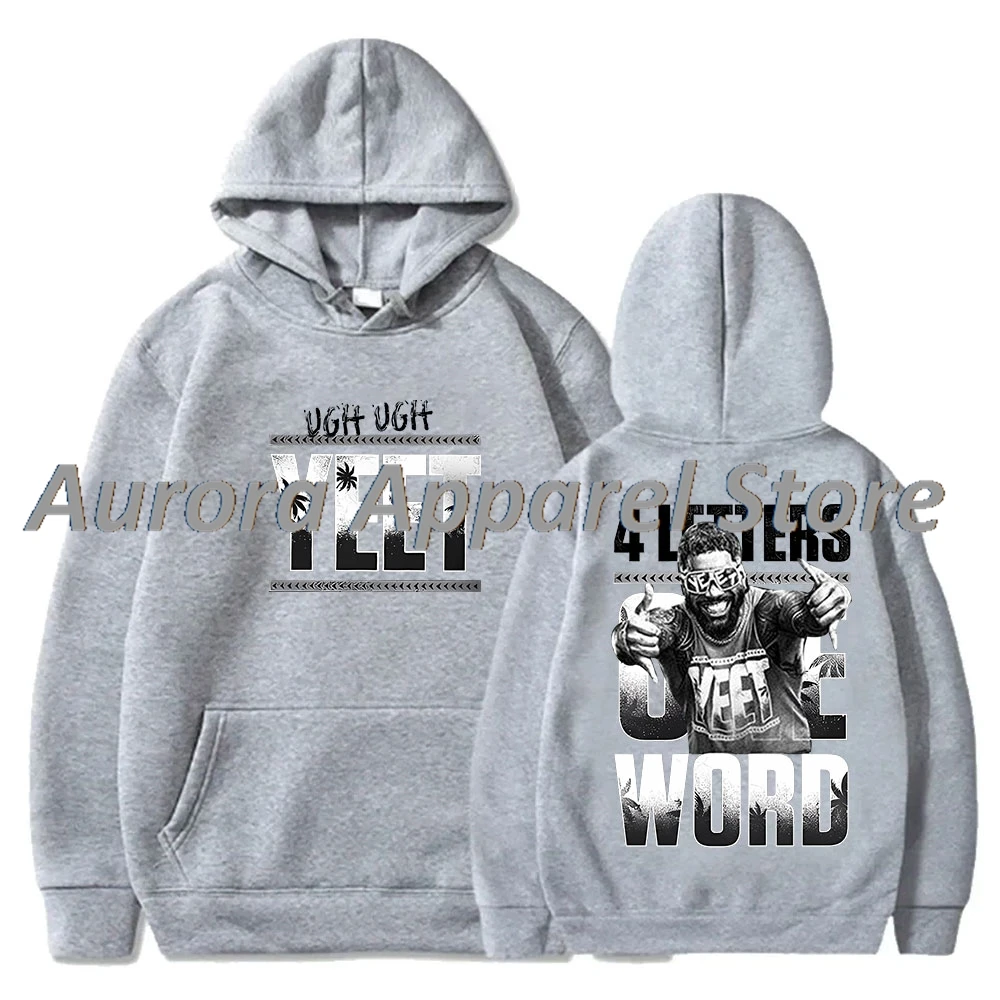 Jey Uso أربعة حروف كلمة واحدة Yeet شعار هوديس تأثيري النساء الرجال أزياء بلوزات طويلة الأكمام